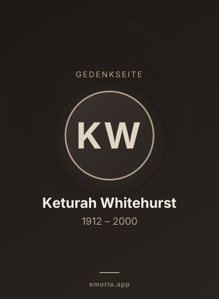 Gedenkportrait von Keturah Whitehurst