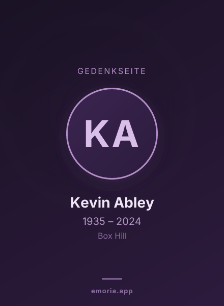 Gedenkportrait von Kevin Abley