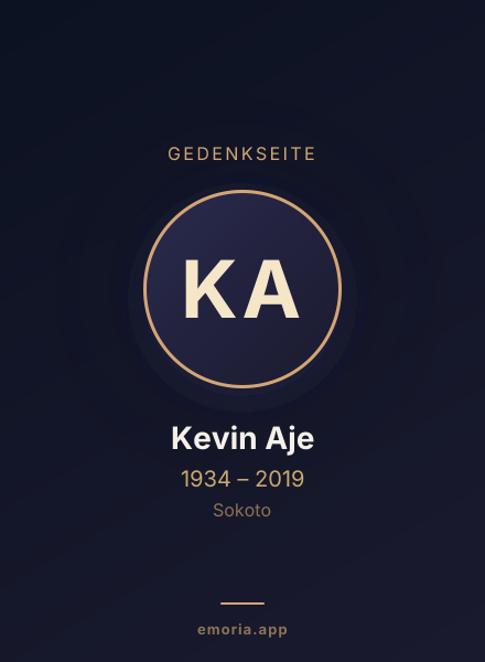 Gedenkportrait von Kevin Aje