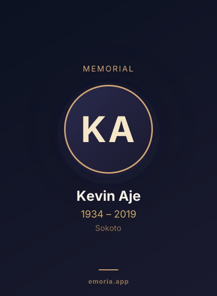 Memorial portrait of Kevin Aje