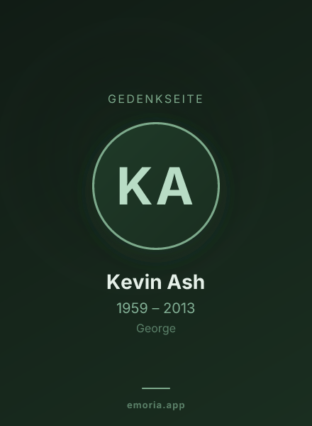 Gedenkportrait von Kevin Ash