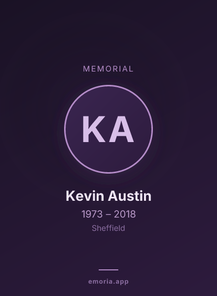 Memorial portrait of Kevin Austin