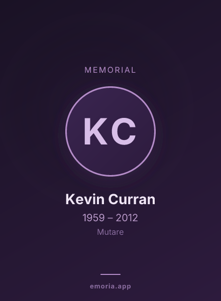 Memorial portrait of Kevin Curran