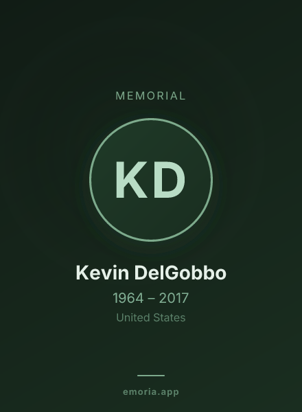 Memorial portrait of Kevin DelGobbo