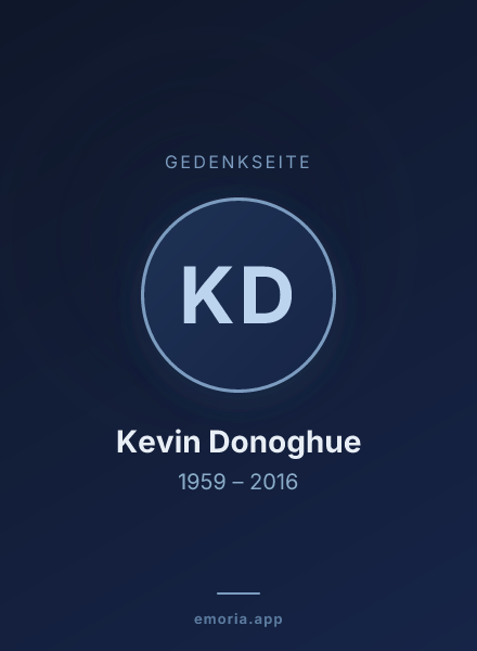 Gedenkportrait von Kevin Donoghue