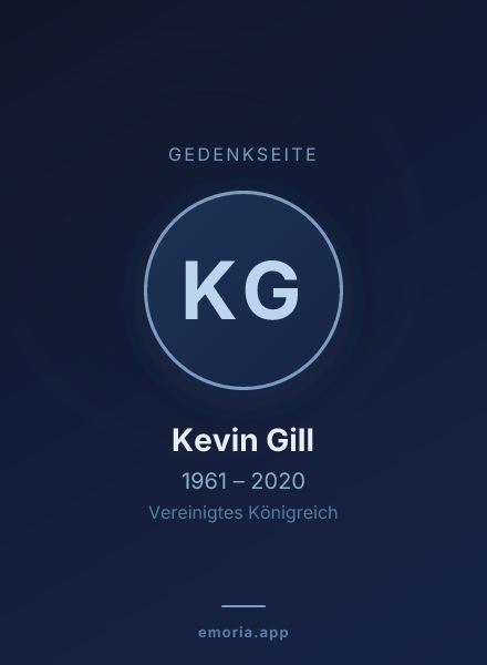 Gedenkportrait von Kevin Gill