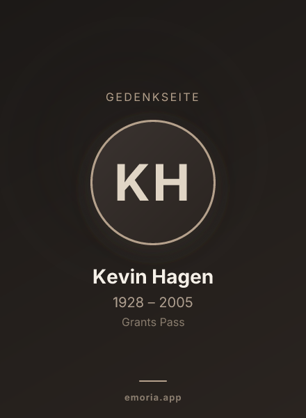 Gedenkportrait von Kevin Hagen
