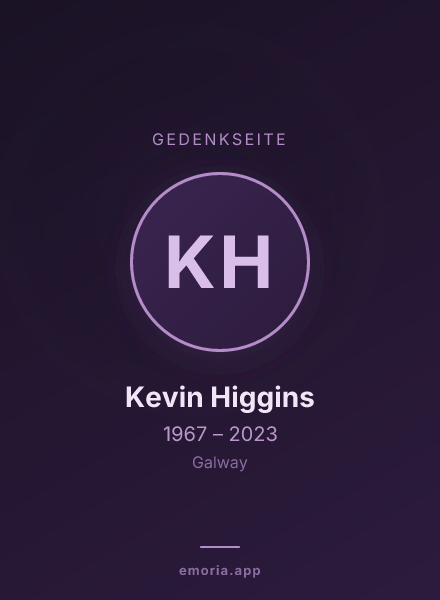 Gedenkportrait von Kevin Higgins