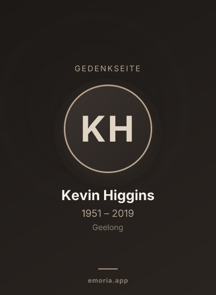 Gedenkportrait von Kevin Higgins