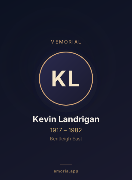 Memorial portrait of Kevin Landrigan