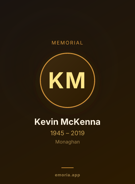 Memorial portrait of Kevin McKenna