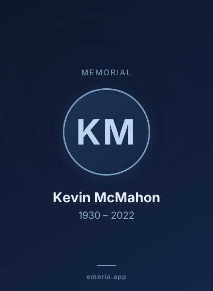 Memorial portrait of Kevin McMahon