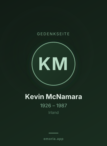 Gedenkportrait von Kevin McNamara