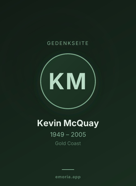 Gedenkportrait von Kevin McQuay