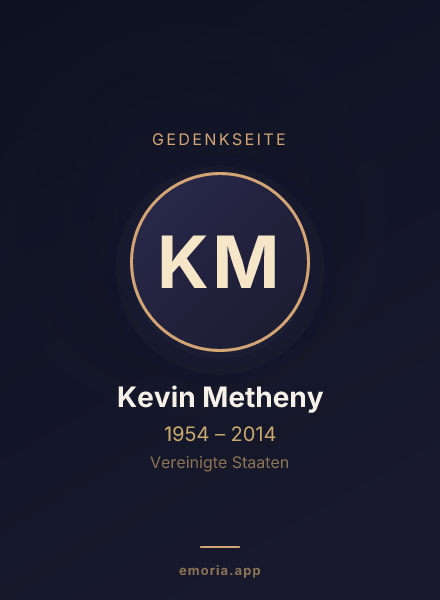 Gedenkportrait von Kevin Metheny