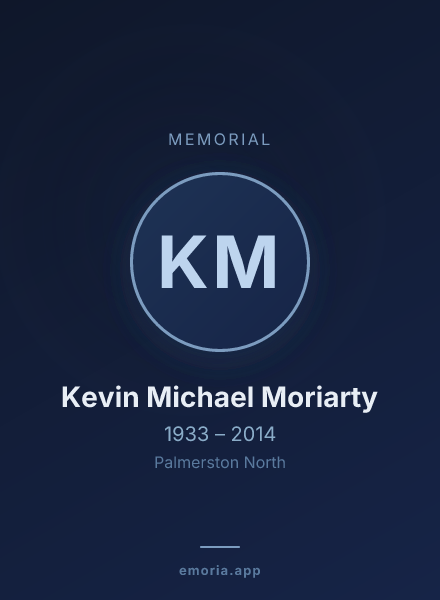 Memorial portrait of Kevin Michael Moriarty