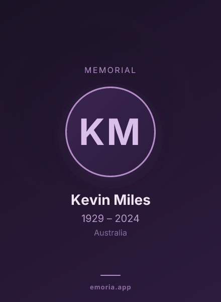 Memorial portrait of Kevin Miles