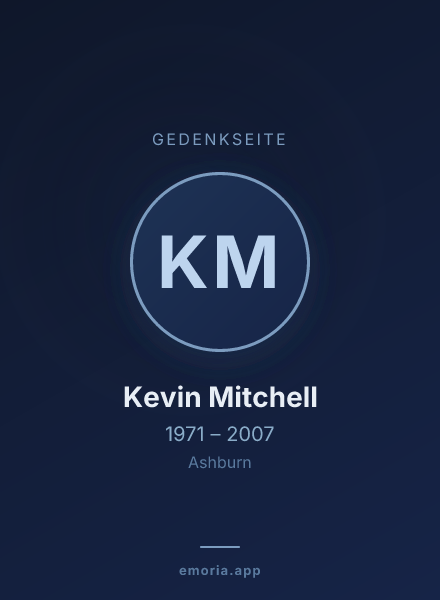 Gedenkportrait von Kevin Mitchell