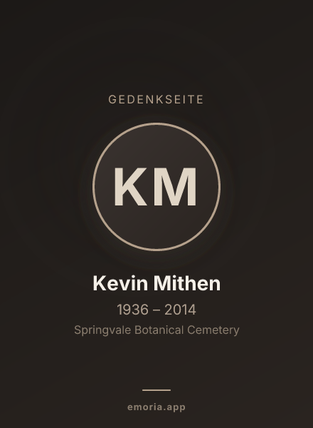 Gedenkportrait von Kevin Mithen