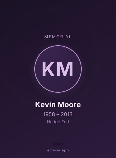 Memorial portrait of Kevin Moore