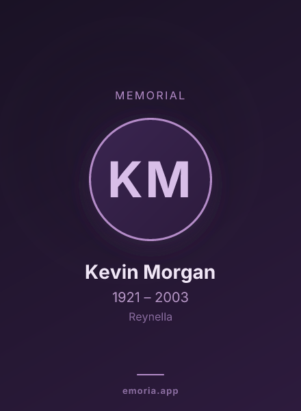 Memorial portrait of Kevin Morgan
