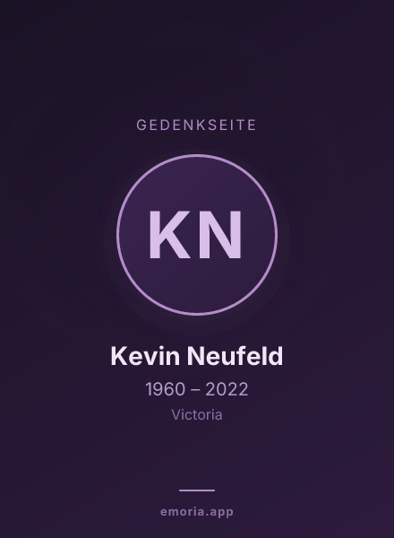 Gedenkportrait von Kevin Neufeld