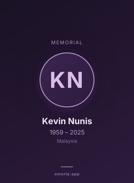 Memorial portrait of Kevin Nunis