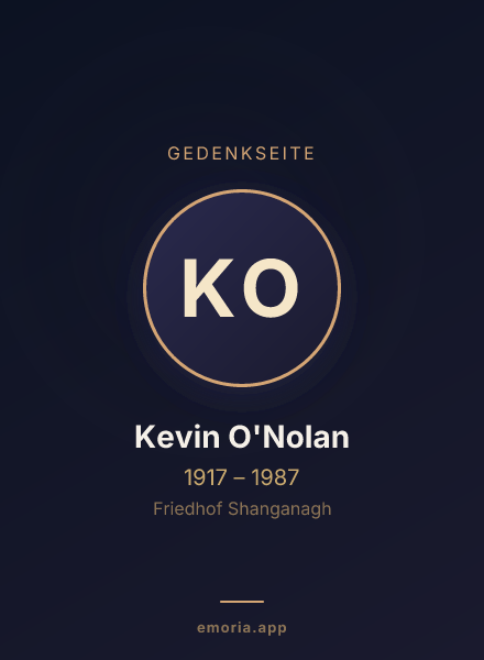 Gedenkportrait von Kevin O'Nolan