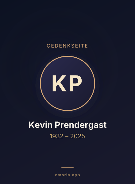Gedenkportrait von Kevin Prendergast