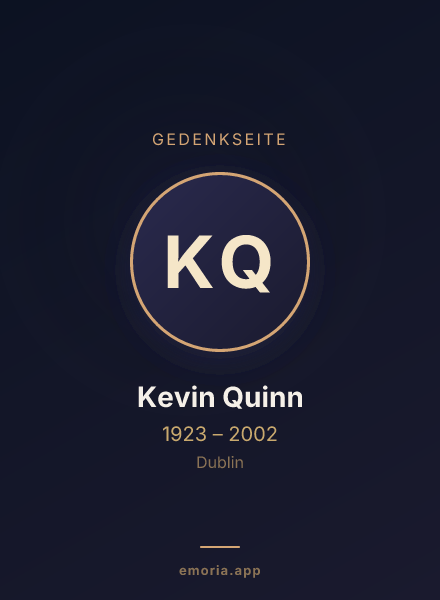 Gedenkportrait von Kevin Quinn