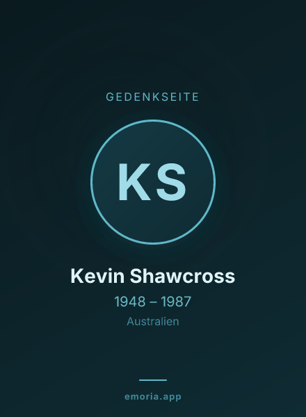 Gedenkportrait von Kevin Shawcross