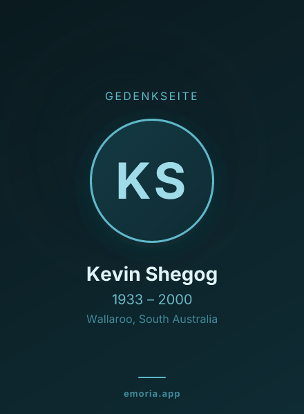 Gedenkportrait von Kevin Shegog
