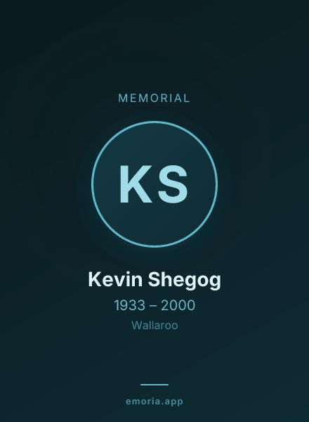 Memorial portrait of Kevin Shegog