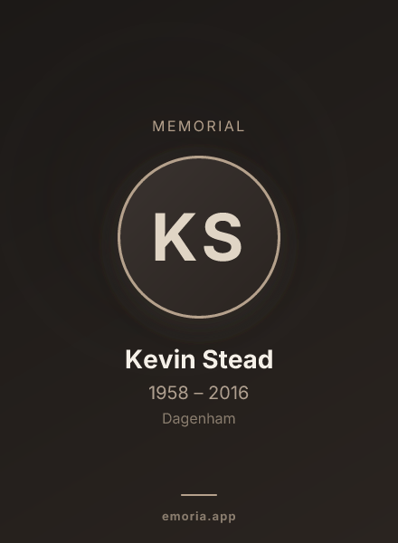 Memorial portrait of Kevin Stead