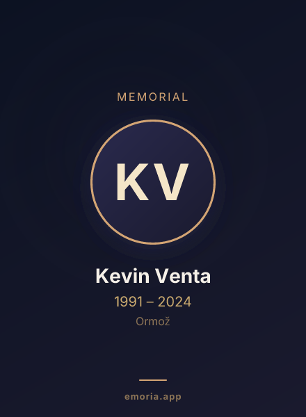 Memorial portrait of Kevin Venta