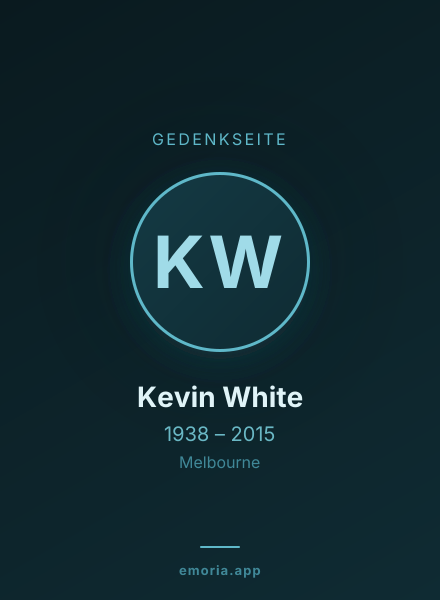 Gedenkportrait von Kevin White