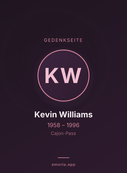 Gedenkportrait von Kevin Williams
