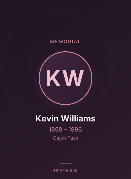 Memorial portrait of Kevin Williams