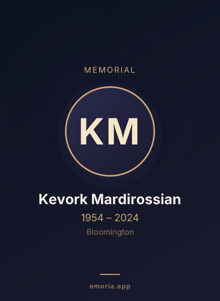 Memorial portrait of Kevork Mardirossian
