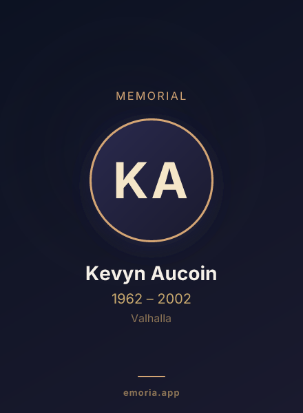 Memorial portrait of Kevyn Aucoin