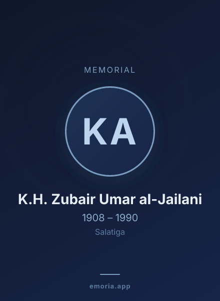 Memorial portrait of K.H. Zubair Umar al-Jailani