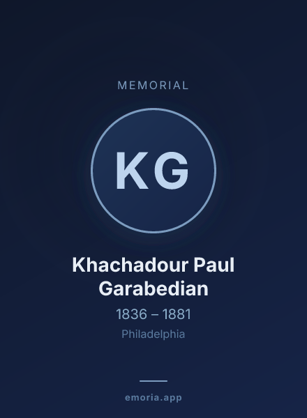 Memorial portrait of Khachadour Paul Garabedian