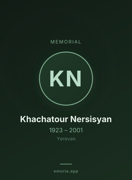 Memorial portrait of Khachatour Nersisyan