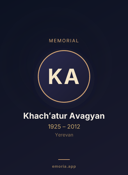 Memorial portrait of Khachʻatur Avagyan