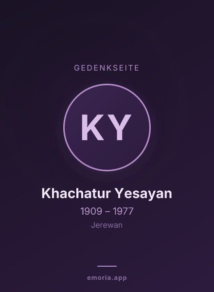 Gedenkportrait von Khachatur Yesayan