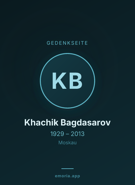 Gedenkportrait von Khachik Bagdasarov