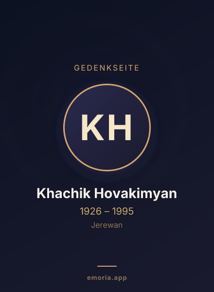 Gedenkportrait von Khachik Hovakimyan