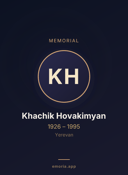 Memorial portrait of Khachik Hovakimyan