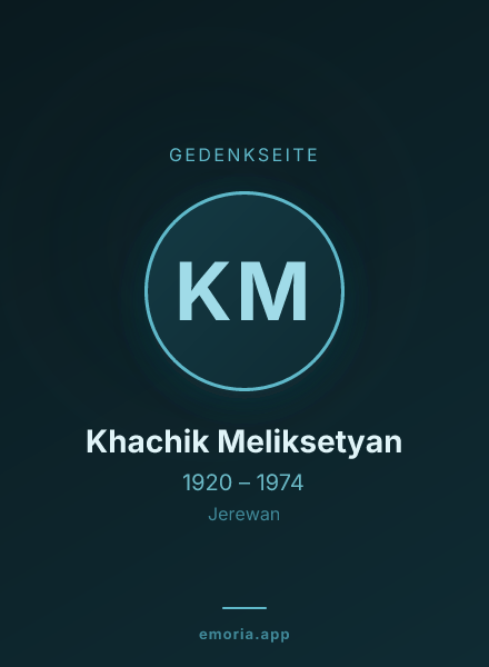 Gedenkportrait von Khachik Meliksetyan