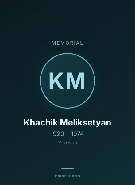 Memorial portrait of Khachik Meliksetyan